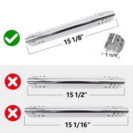 Hongso Grill Replacement Parts for Charbroil Advantage 3 Burner 463343015 463335115 463234815 463435115, Performance 463370015 Models, Stainless Pipe Burners, Heat Plates, Adjustable Crossover Tubes