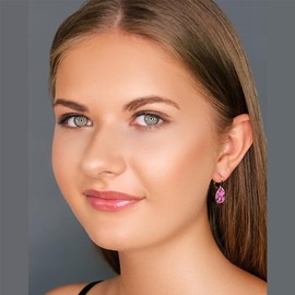 Nobel Schmuck 925 Earrings Crystal Silver Short Earrings, Silver, Crystal