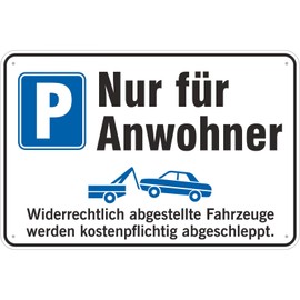 Parking Space Only for Residents Sign 300 x 450 mm Aluminium Composite Material 3 mm Thick