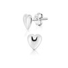 DTPsilver® SMALL 925 Sterling Silver Studs Earrings - Heart Shape