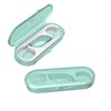 Dental Flossers 2Pcs Green Mini Portable Case,Refillable Toothpicks Dispenser,Storage 10