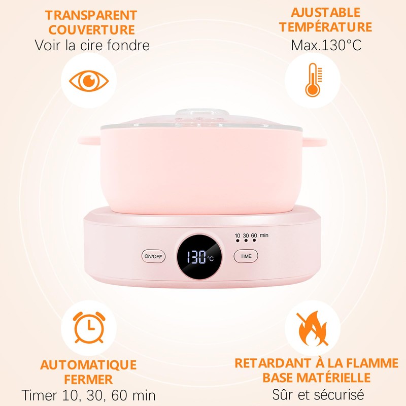 Wax Heater Professional Adjustable Temperature Wax Machine Hair Removal Hot
