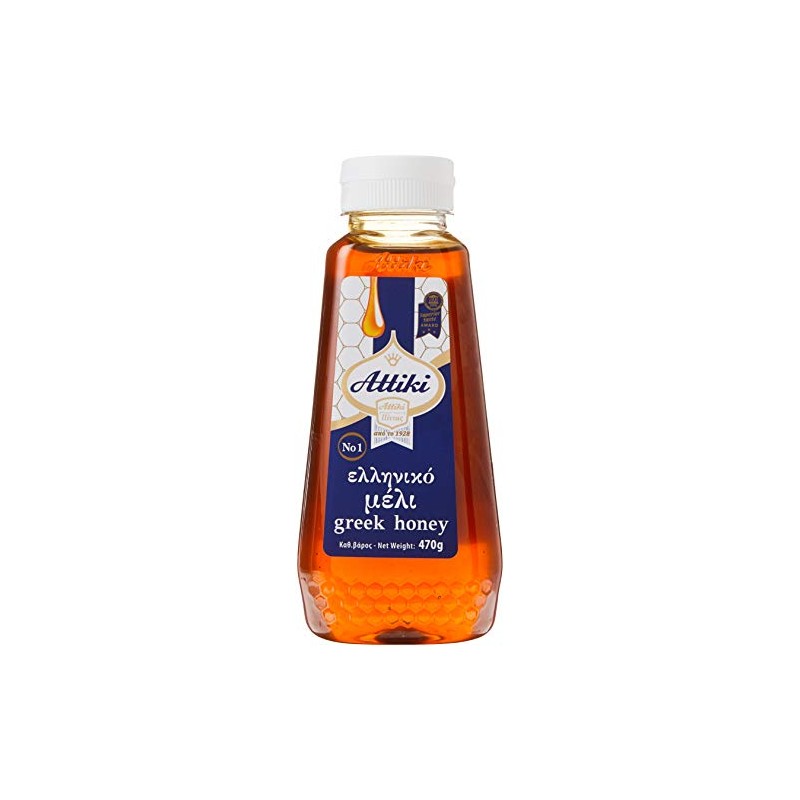Attiki Pure Greek Honey with Thyme, Wild Flowers and Herbs,