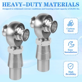 YIFUOK 3/4" Heim Joint Rod Ends,RH & LH Hand Thread Heim Joints,2 Big .750” Chromoly Joints Panhard Rod End for Steering and Suspension,Traction Bars,Links Joints On Hot Rods(1Set)