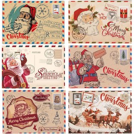 Pack of 12 Christmas Cards with Envelope, Christmas Folding Cards, Invitation Cards, Christmas Party, Motif for the Most Beautiful Christmas Greetings in Kraft Paper Look