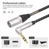 DETAME 6FT Right Angle 1/4 TRS to XLR 3Pin Male