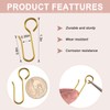 Jetec 60 Pcs Metal Curtain Track Hooks S Shaped Small