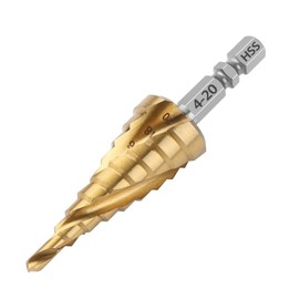 Vearter 4-20mm Step Drill Bit for Metal, 4241 HSS 9 Steps Cone Cutter, Spiral Flute Hex Shank Hole Cutter Drill Bit for Stainless Steel, Iron, Aluminium, Copper, Plastic, Wood