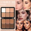 Joyeee 12 Colours Contouring Concealer Palette, Cream Foundation Contouring Palette