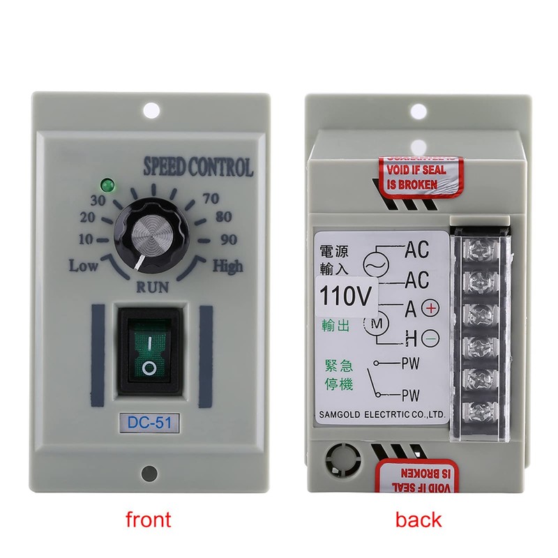 Sunicon DC Motor Speed Controller, Input AC 110V 24V‑90V Output