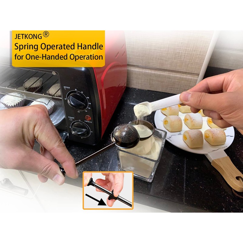 JETKONG Baker's Dusting Wand for Sugar, Flour and Spices, Stainless