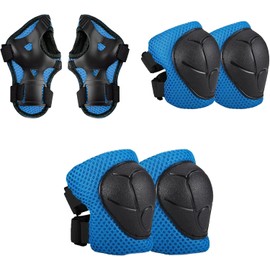 6-Piece Children's Inline Pads Set, Protector Set, Children's Knee Pads, Knee and Elbow Pads, Roller Skates, Protective Equipment, for Skating, Cycling, Cycling, Rollerblading