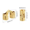 sourcing map 4Pcs 18mm Brass Barrel Hinges Hidden Invisible Concealed