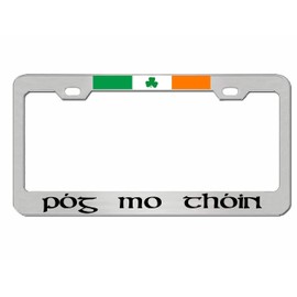 Pog Mo Thoin Irish Ireland License Plate Frame| Car Accessories Auto License Plate Frame Car Tag Holder Cover