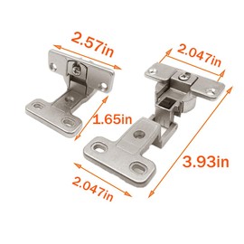 TAIQIAOLE 2Pieces 270 Degree Angle Cabinet Hinges Full Opened Door Hinge, Corner Cabinet Large Angle Hinges for Folding Door Corner Hinges (Full Cover 3/4 Sliver)