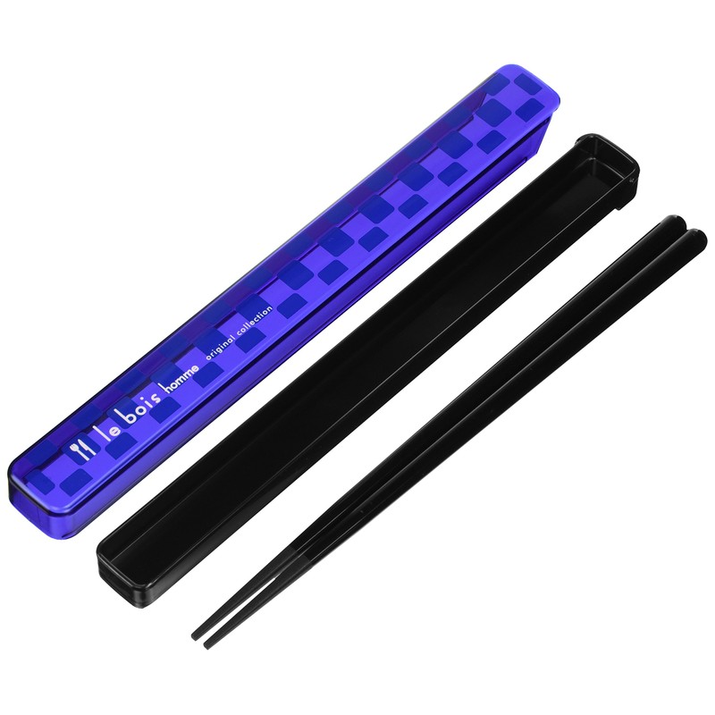 ruboa omu Chopsticks 箸箱 Set (Medium) Blue 812696
