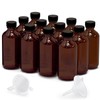 12 Pack 2oz Amber Glass Bottles for Vanilla Extract, Boston
