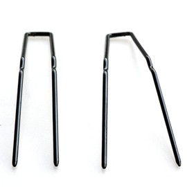 WalBryka U Shape Hair Pins Metal Hair Bun with Portable Box Hair Accessories for Women 24 Pieces (6.4 cm, Black)