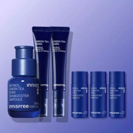 Innisfree 이니스프리 속광 2종세트 레티놀 PDRN 앰플 25mL + 그린티 PDRN 아이립 세럼 15mL 2개 Innisfree Glow 2-Piece Set Retinol PDRN Ampoule 25mL + Green Tea PDRN Eye Lip Serum 15mL 2ea