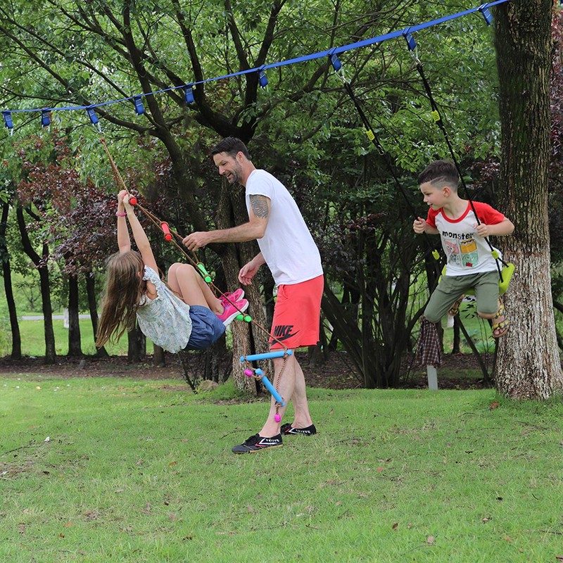 Rainbow Craft 6.6FT Climbing Rope Ninja Ladder for Kids -