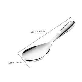 HOMOCONO 2 pezzi Cucchiai di Riso in Acciaio Inox Non Adesivi Cucchiai Da Servizio Per Cucina Spatole Multiuso Per Servire E Mescolare Alimenti