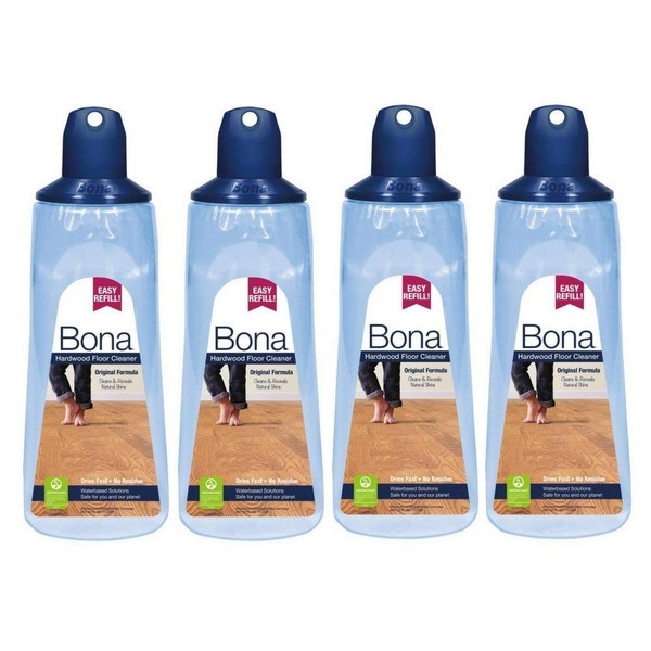 Bona 34 oz Hardwood Floor Cleaner Refillable Cartridge (Pack of 4) by Bona