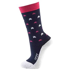 PFIFF 102661 Children's Riding Socks with Stars Reinforced, blue, 34-36 (EU)
