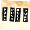 Ciieeo 4pcs Push Pull Door Sign Stickers Decals for Home