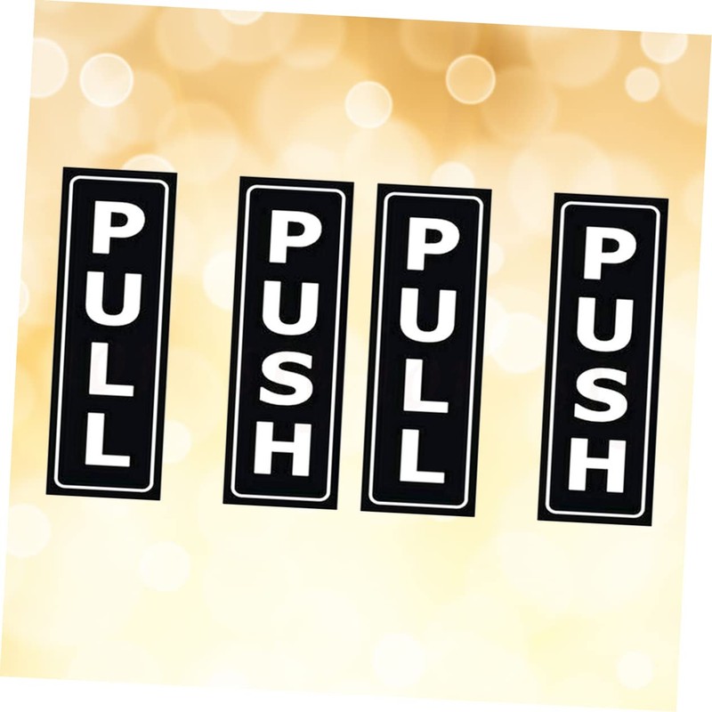 Ciieeo 4pcs Push Pull Door Sign Stickers Decals for Home