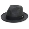 Stetson Men's Latte Florentine Milan Straw Hat, Black, 7.125