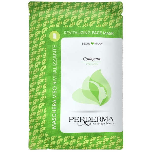 Perderma Korean Revitalizing Face Sheet Mask, With Firming Collagen Face