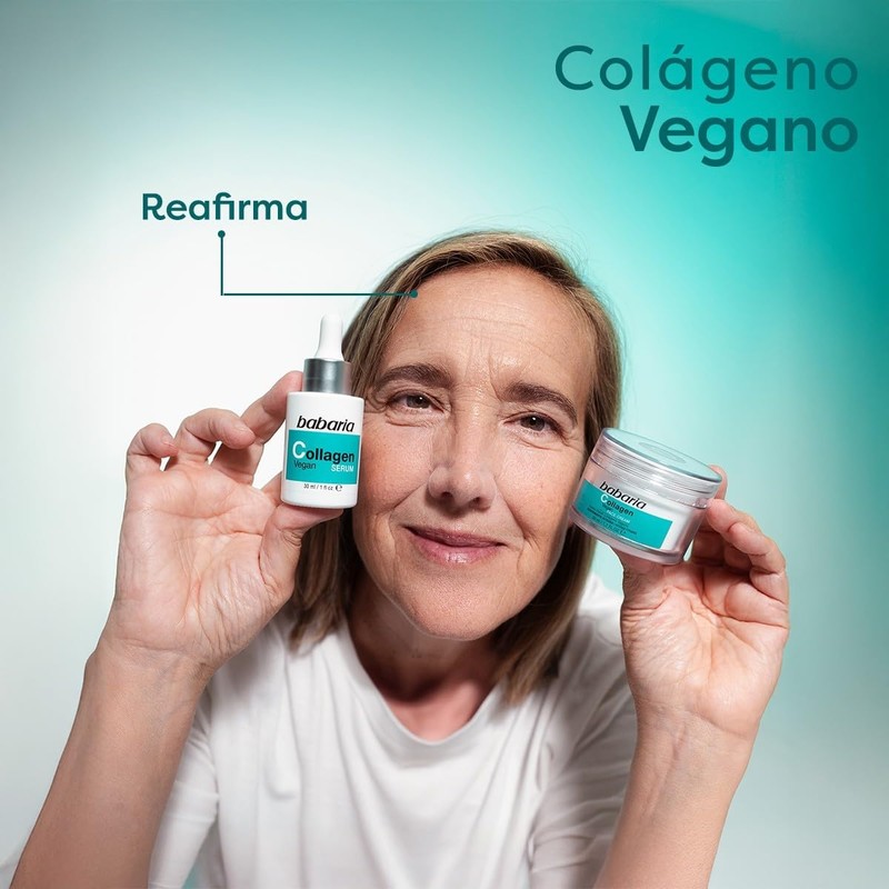 Crema facial con colágeno vegano Babaria – Antiarrugas, reafirma y
