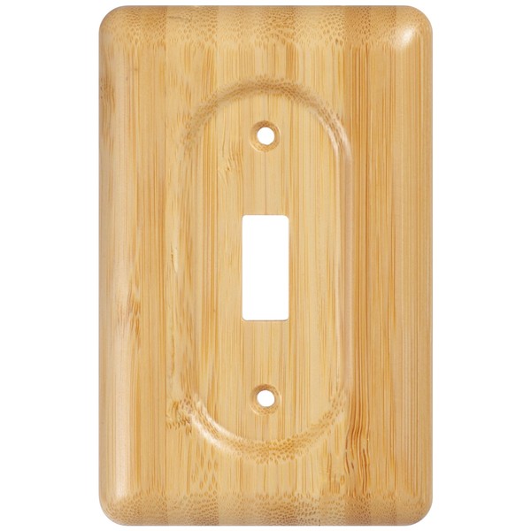 YDJSA Decorative Light Switch Covers Bamboo Wood Switch Plate Covers