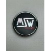 MSW By OZ Matte Black/Red Logo Snap In Wheel Center