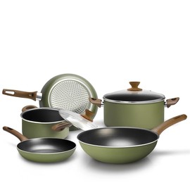 Sedona Lumenflon by Sedona ECO Aluminum 7-Pc. Nonstick Cookware Set Made in Italy Green