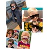 FOURCHEN Square Oversized Sunglasses for Girls Boys Fashion Flat Top