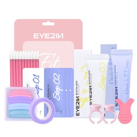 EYE2IN Eyelash Self Perm & Care Kit - 2-in-1 Lash Lift & Brow Lamination Kit, Semi Permanent Eyelash Perm for Long-Lasting Curl & Fuller Brows (5 Applications)