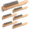 AOKLIT 6 Pack Wire Scratch Brushes Set, 4x16 Rows Stainless