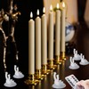 NONNO & ZGF 6 Pack Windows Candles with 6 Golden