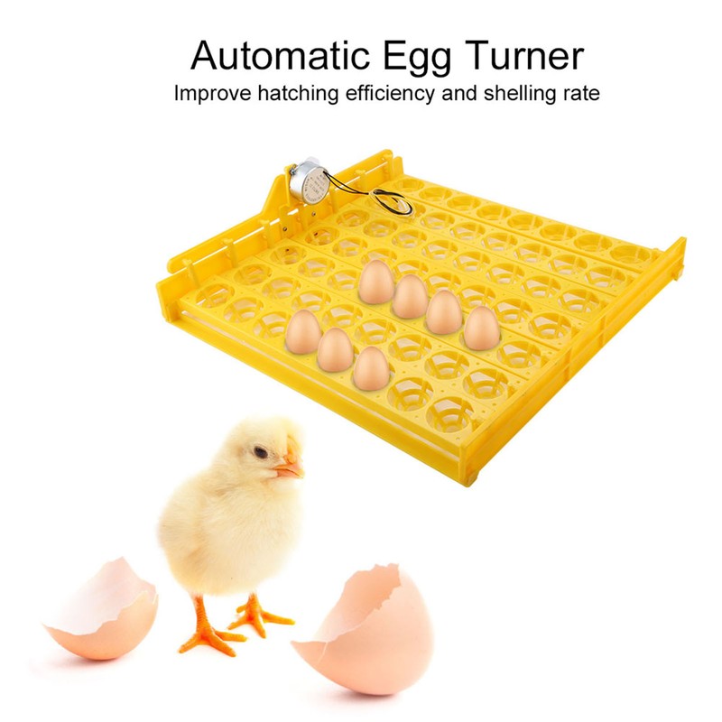 56 Eggs Mini Incubator Hatcher Automatic Egg Turning Tray Tool