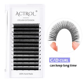 ACTROL YY Eyelashes Extension Lashes Black C Curl 0.07mm 8-12mm Mix Lash Volume Extension Easy Fans Y Shaped Premade Soft Eyelashes Supply