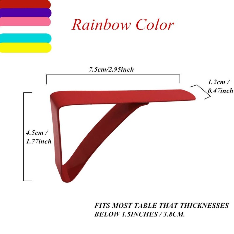 Picnic Tablecloth Clips, Mannli Rainbow Color Stainless Steel Outdoor Table
