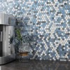 M MOFIT Peel and Stick Backsplash Penny Hexagon Tile,Metal Mosaic