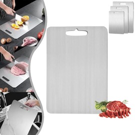 Stainless Steel Cutting Board, Chopping Board, Hanging Kitchen Pastry Board, Double Sided Thickened Cutting Edge Baking Sheet