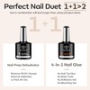modelones Nail Tips and Glue Gel Kit, Pack of 500