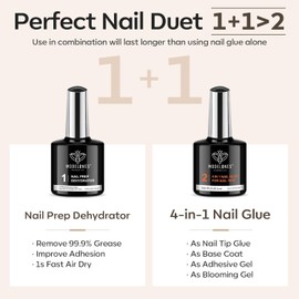 modelones Nail Tips and Glue Gel Kit, Pack of 500 Nail Tips, Nail Glue, Mini UV Lamp for Gel Nails, Gel Nail X Extension Set, Glue Gel Nail Kit, Nail Extension Nail Art Gifts