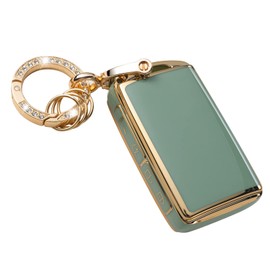 Gematay for Mazda Key Fob Cover with Keychain, Key Shell Cover Holder Compatible with 2019-2022 Mazda 3 Mazda 3 Hatchback 2020-2022 Mazda CX-5, CX-30, CX-10 3 4 Button Smart Key Fob, Green