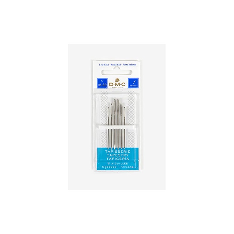 DMC 1767-18/22 Tapestry Hand Needles, 6-Pack, Size 18/22