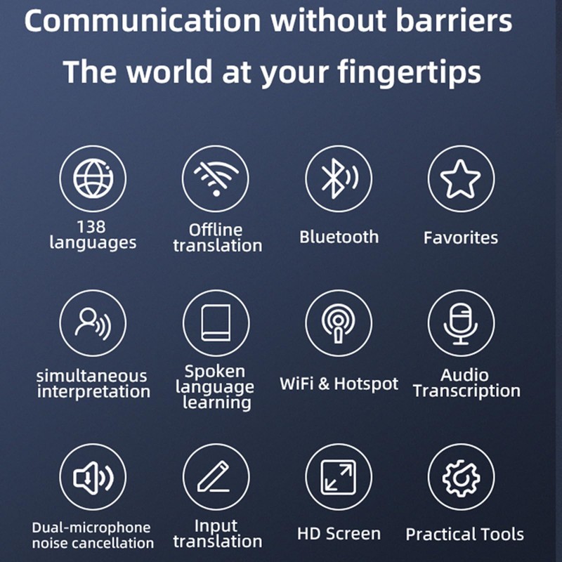 VoxNimbus Langoage Tramslator Device, Portable Traductr de Voz Instantáneo, 138