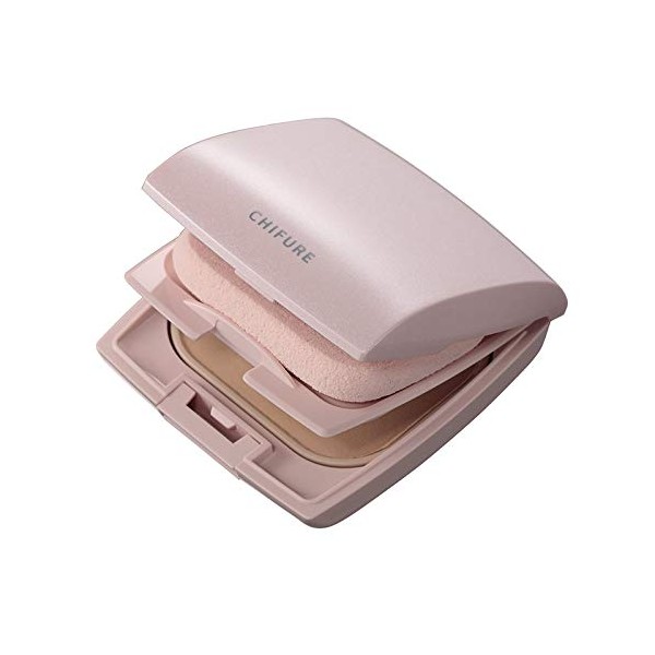 Chifure Moisture Powder Foundation (with Sponge), 43 Yellow Ochre Type,